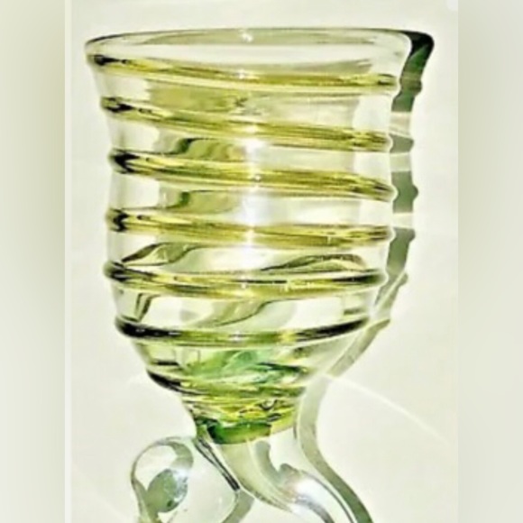 Vintage Peter Bramhall Hand Blown Goblet Chalice 3-19-1979 Original Owner - Picture 15 of 16